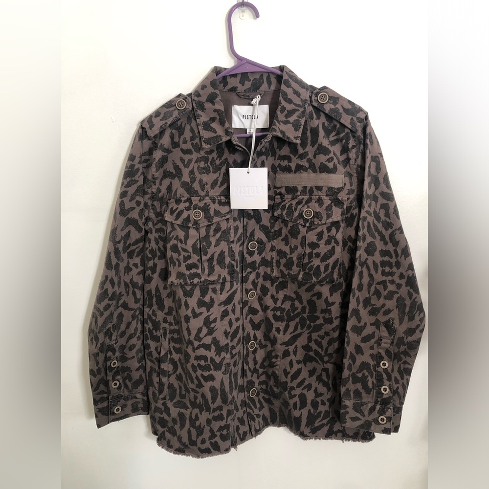 Pistola Leopard Print Utility Jacket